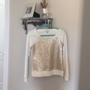Banana republic sequin sweatshirt